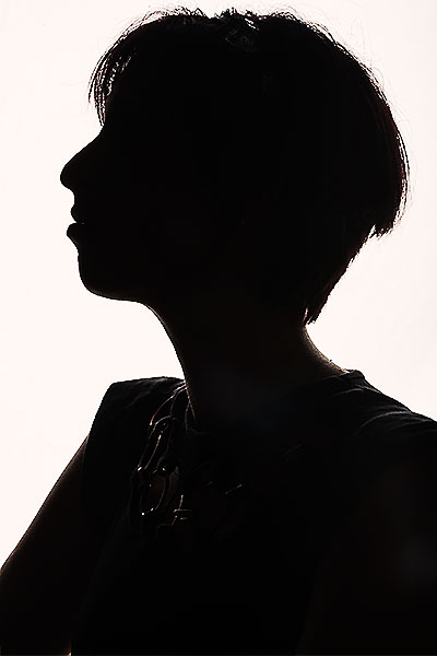 Silhouette portrait of a woman